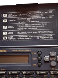 Casio DC-2100ER Kartenlesegerät Organizer Data Bank Taschenrechner Blau 3
