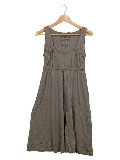 edc by Esprit Damen Trägerkleid Gr. M/40 Grau Baumwolle Modal Casual