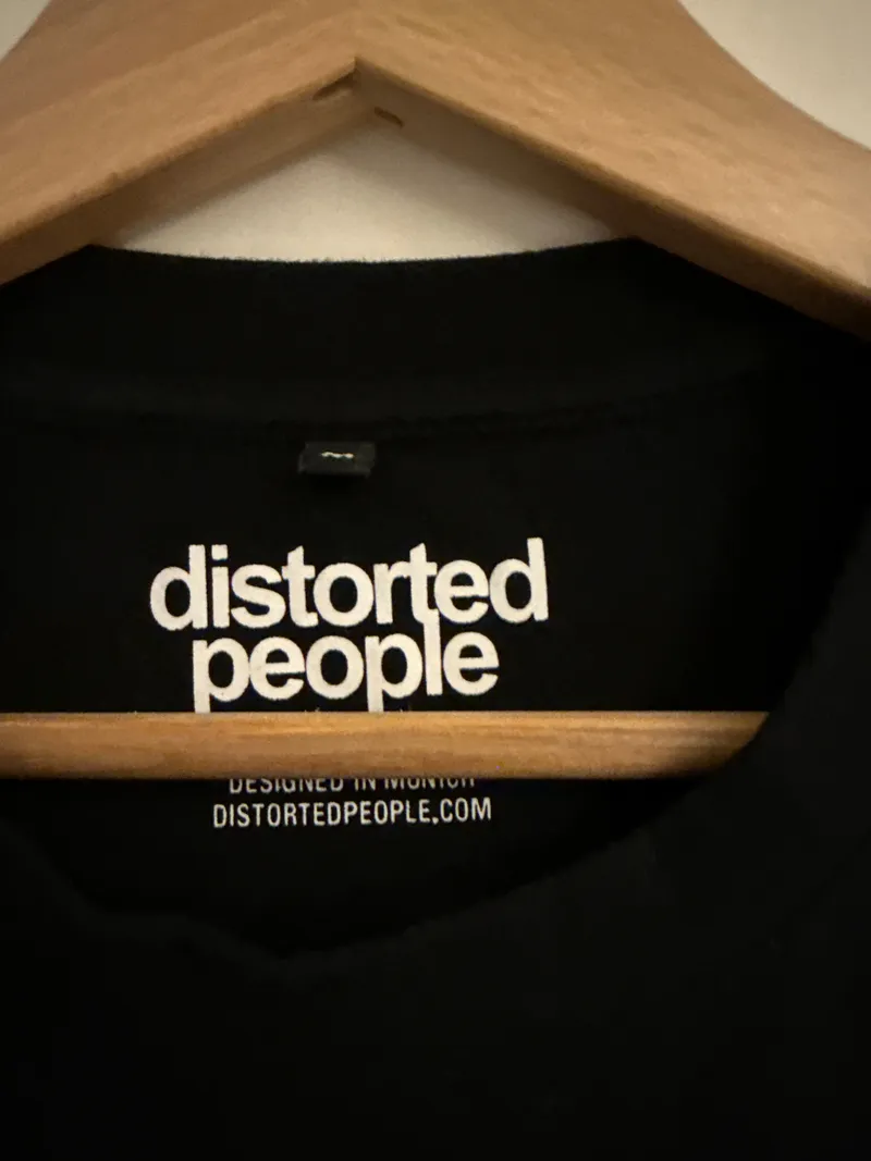 Distorted People Herren T-Shirt Gr. M Schwarz Casual Logo-Print 4