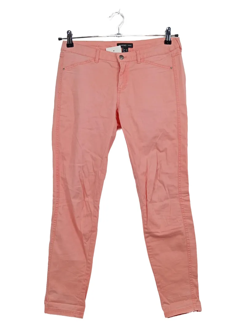 MANGO Basics Stoffhose Damen Gr. 38 Rosa Baumwolle Sommerhose 1