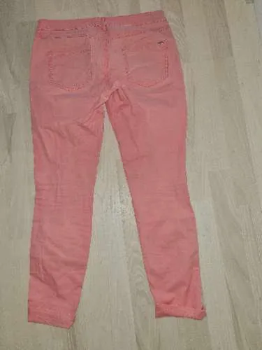 MANGO Basics Stoffhose Damen Gr. 38 Rosa Baumwolle Sommerhose