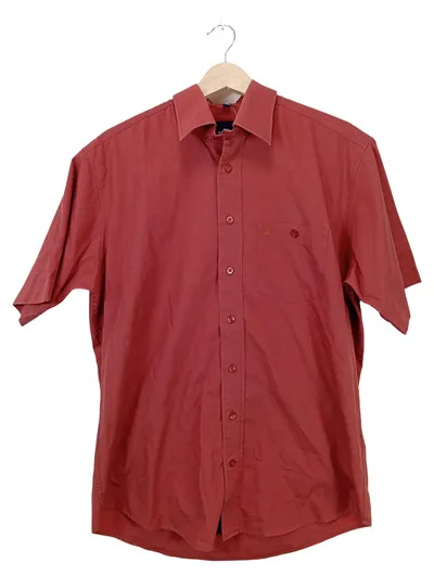Engbers Herren Kurzarm Hemd Rot Gr. M Casual