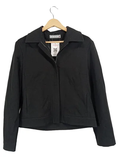 HIRSCH Damen Leichte Jacke Gr. 36 Schwarz Casual Übergangsjacke