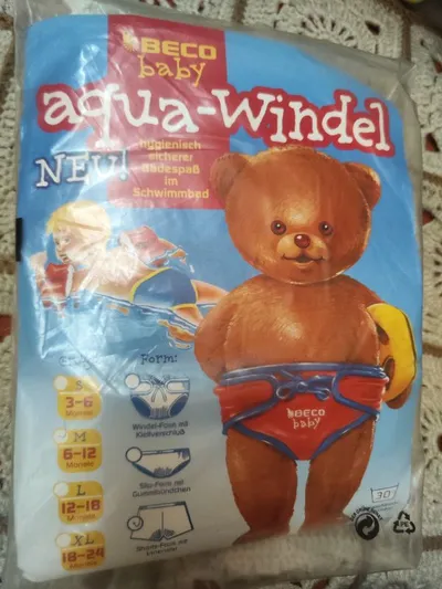 BECO Baby Aqua-Windel Schwimmwindel Gr. M 6-12 Monate Rot NEU