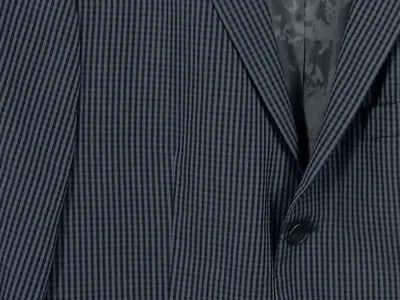 HUGO Sakko Herren Gr. 48 Grau Business Gestreift Eleganter Blazer