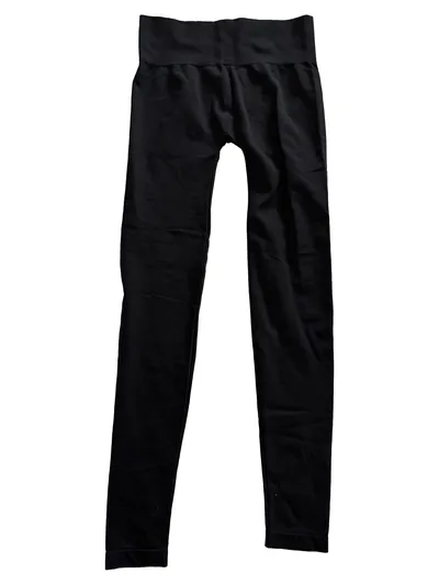 Calzedonia Damen Leggings Sportlich Uni Schwarz Gr. S 36