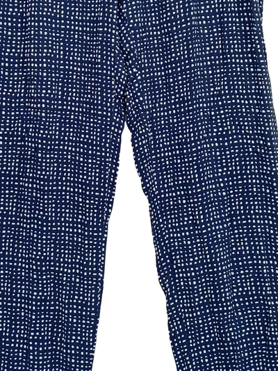 Qiéro! Damen Stoffhose Gr. 38 Blau Weiß Gepunktet Viskose Casual