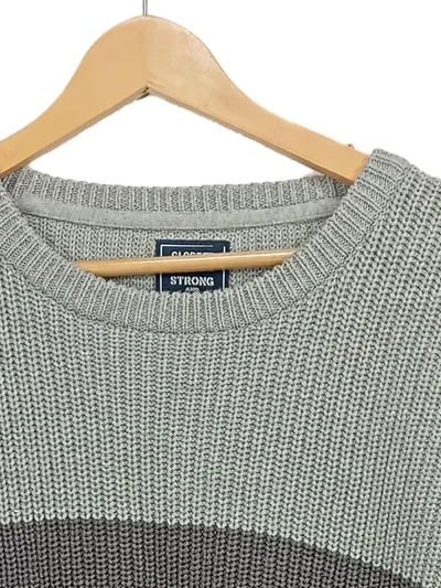 GLOBE TROTTER Herren Pullover Grau XL Casual Rippstrick