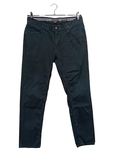 Michael Kors Parker Slim Fit Stoffhose Herren W32/30 Schwarz