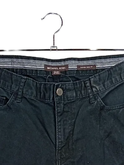 Michael Kors Parker Slim Fit Stoffhose Herren W32/30 Schwarz