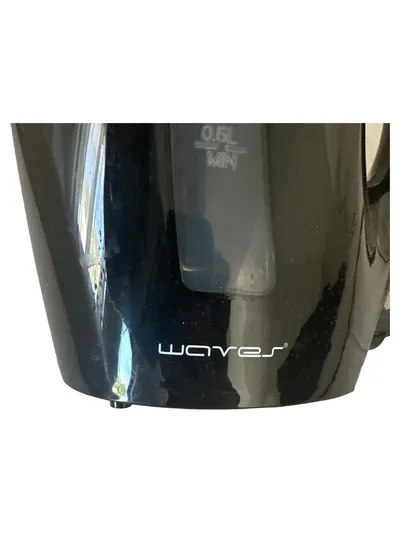 WAVES Wasserkocher 1L elektrisch Teekocher Kessel Schwarz 20cm