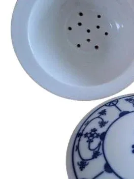 Kahla Teetasse Indisch Blau Porzellan Blumen Traditionell Weiß 10cm