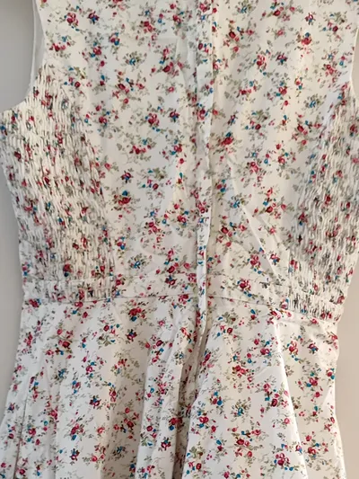 Fever London Damen Sommerkleid Gr. 38 M Weiß Blumenmuster