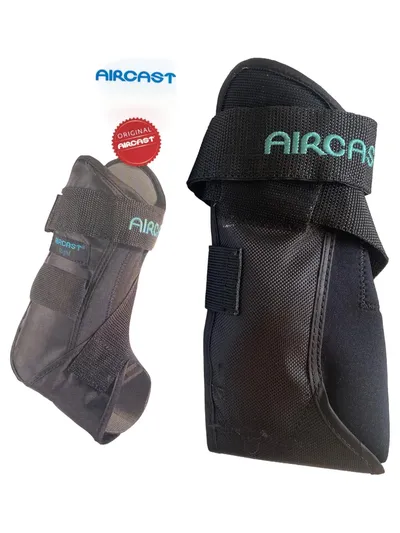 Aircast Airgo Sprunggelenkbandage M Schwarz Fußgelenk Stabilisator