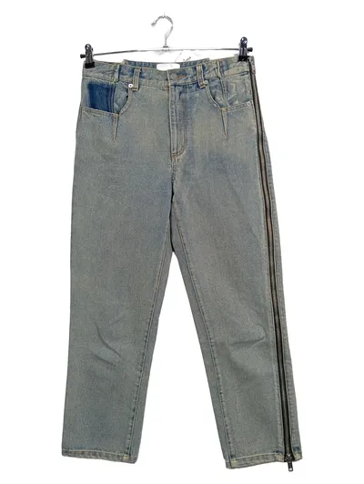 3.1 Phillip Lim Damen Jeans Straight Leg Hose Gr. 38 Blau Reißverschluss