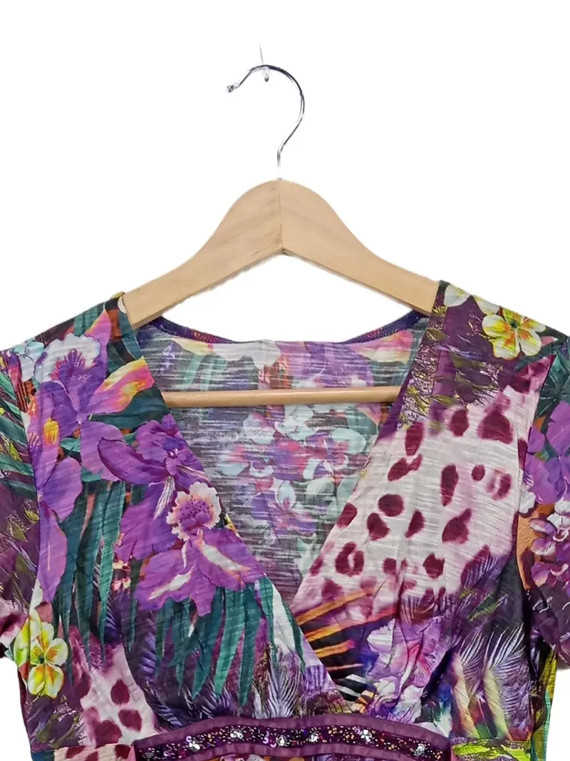 Alba Moda Damen Freizeitkleid Gr. 36/S Mehrfarbig Blumenmuster Viskose 2
