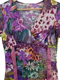 Alba Moda Damen Freizeitkleid Gr. 36/S Mehrfarbig Blumenmuster Viskose 3