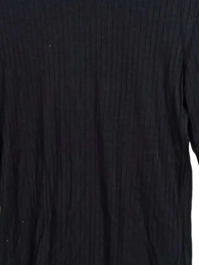 EDITED Damen Rollkragen Rippstrick Pullover Langarm Basic Schwarz Gr. S 3
