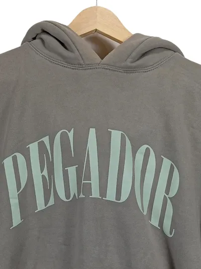 PEGADOR Herren Kapuzenpullover Hoodie Grau Streetwear Gr. 46/S