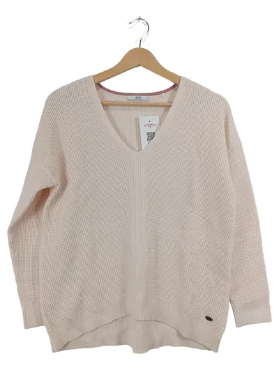 edc by Esprit Damen Pullover V-Ausschnitt Rosa Gr. S Strick Casual