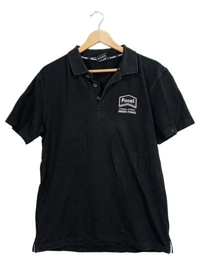 PONAL Poloshirt Herren L Schwarz Casual Baumwolle