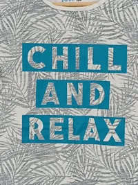 alive Jungen T-Shirt Gr. 164 Weiß Palmenmuster Chill and Relax Kurzarm 2