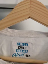 alive Jungen T-Shirt Gr. 164 Weiß Palmenmuster Chill and Relax Kurzarm 4