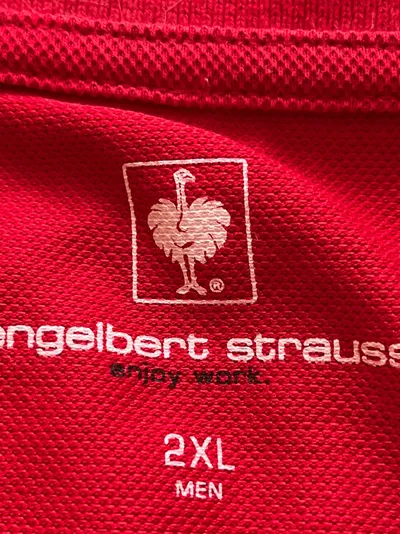 Engelbert Strauss Herren Poloshirt Rot 2XL Casual Kurzarm