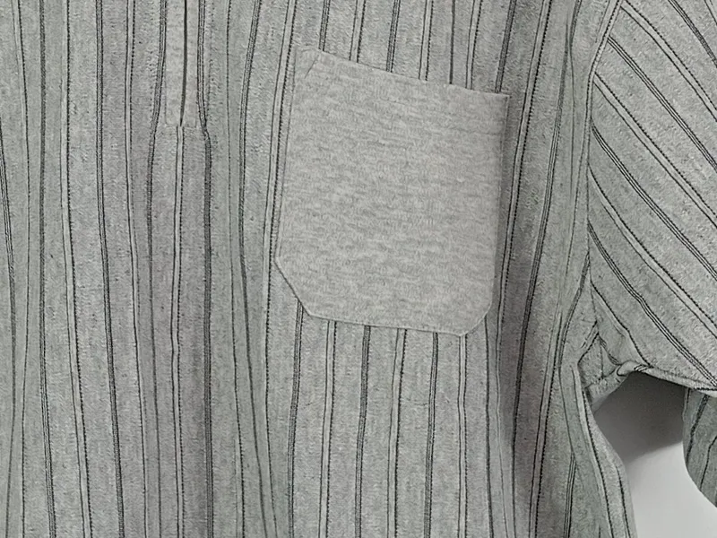 Billy Dean Herren Poloshirt Gr. XL Grau Gestreift Kurzarm Reißverschluss 3