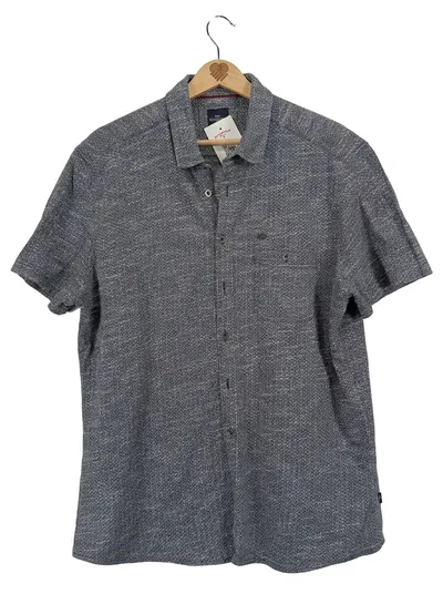 Engbers Herren Business Hemd Kurzarm Slim Fit Grau XL Baumwolle