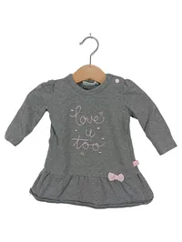 Feetje Baby Body Mädchen Gr. 62 Grau Langarm Schriftzug Schleife 1