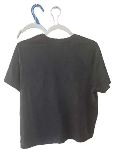 Calvin Klein Damen T-Shirt Schwarz Logo-Print Gr. M Baumwolle Basic