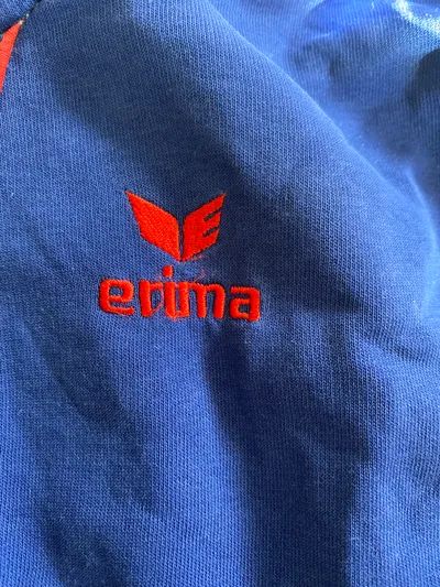 ERIMA Kapuzenpullover Hoodie Kinder Gr. 164 Blau Sportlich