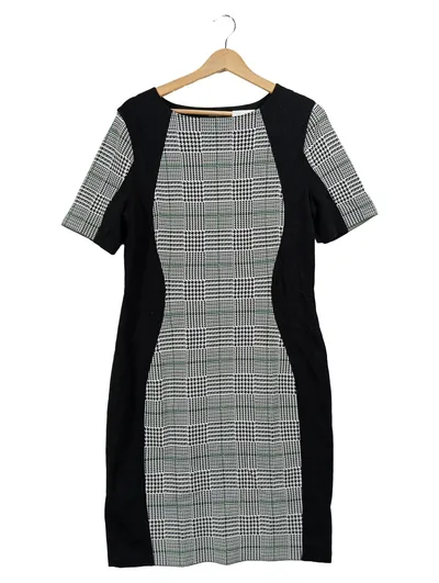 Marc Cain Damen Etuikleid Business Karomuster Kurzarm Gr. 42/XL