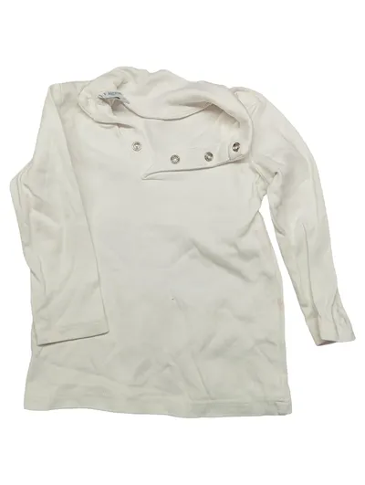 Fagottino Baby Langarmshirt Gr. 74 Weiß Baumwolle Basic Druckknöpfe