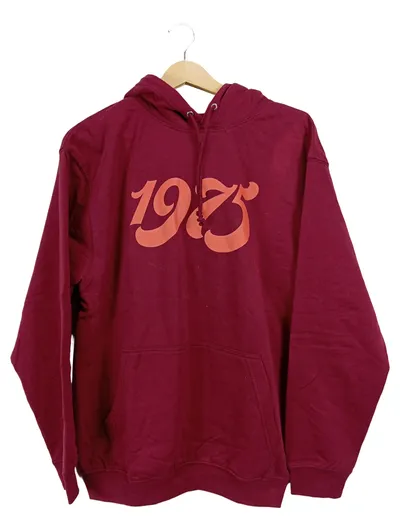 Just Hoods Damen Kapuzenpullover Hoodie Rot Einheitsgröße 1975 Aufdruck