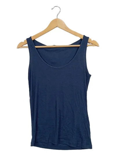 CLOSED Damen Tanktop Gr. 36/S Blau Basic Rippstrick