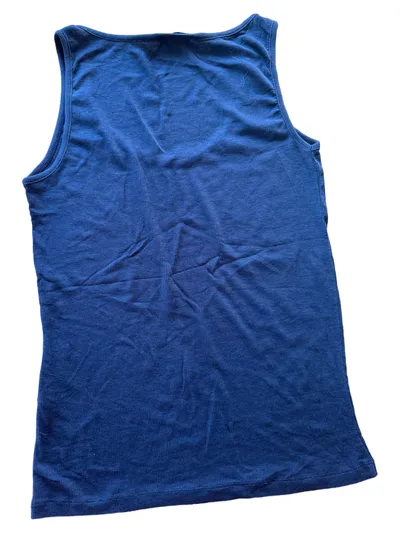 CLOSED Damen Tanktop Gr. 36/S Blau Basic Rippstrick