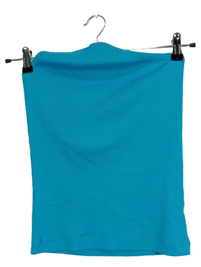 DRYKORN Damen One-Shoulder Top Shirt Gr. 38/M Türkis Basic Rippstrick