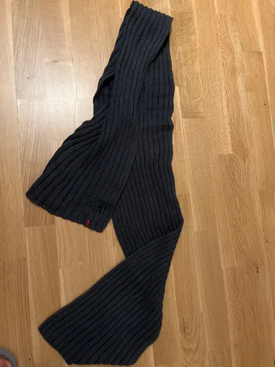 s.Oliver Herren Schal Strickschal Grau Rippstrick 166 cm Polyacryl