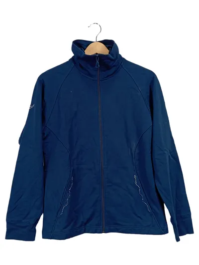 TRIGEMA Damen Trainingsjacke Gr. 36/S Blau Sportlich Freizeit Jacke