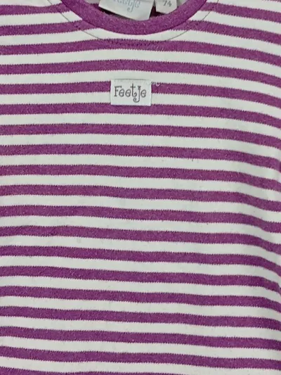Feetje Baby Langarmshirt gestreift Lila Gr. 74 Kinder Casual Baumwolle