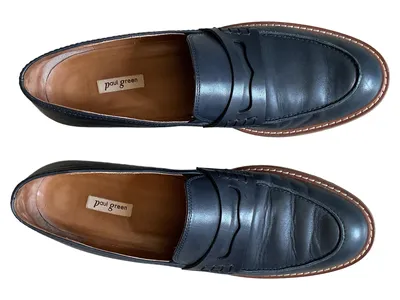Paul Green Slipper Loafer Damen Gr. 42 Blau Klassisch