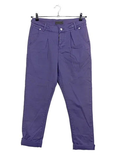 Nümph Damen Stoffhose Chino Lila Gr. M/38 Baumwolle Casual