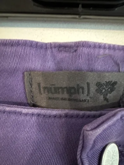 Nümph Damen Stoffhose Chino Lila Gr. M/38 Baumwolle Casual