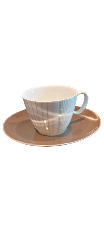 Thomas Tasse & Untertasse Porzellan Weiß Modern Grafisch 7cm 2tlg