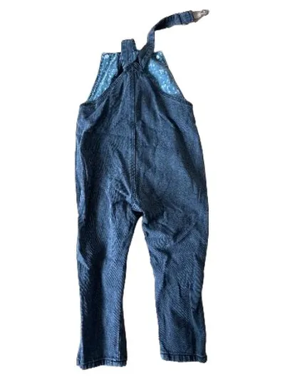 ZARA Kinder Jeans Latzhose Gr. 98 Grau Denim Overall Mädchen