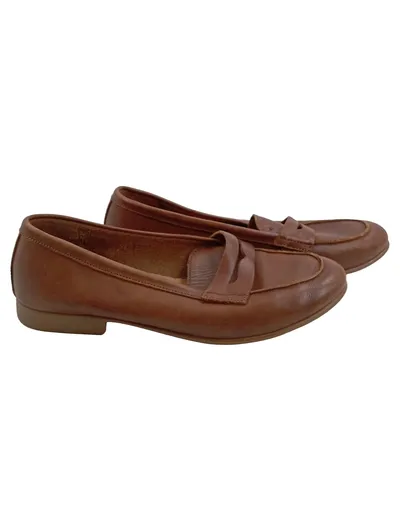 Bata Damen Slipper Loafer Schuhe Braun Gr. 37 Klassisch Bequem