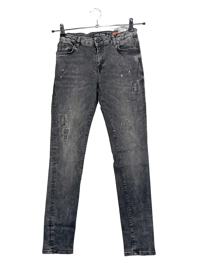 Cars Jeans Destroyed Jeans Kinder Hose Grau Gr. 152 Casual Baumwolle 1