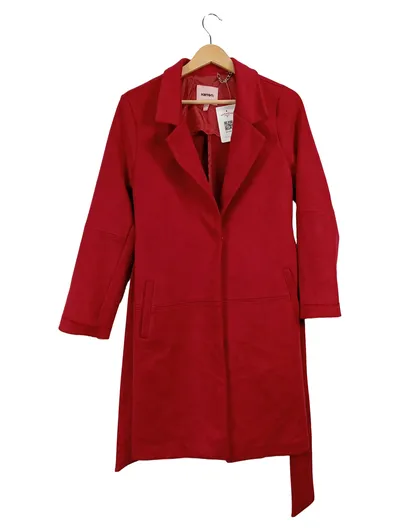 Koton Damen Klassischer Mantel Rot Gr. 36/S Elegant Business